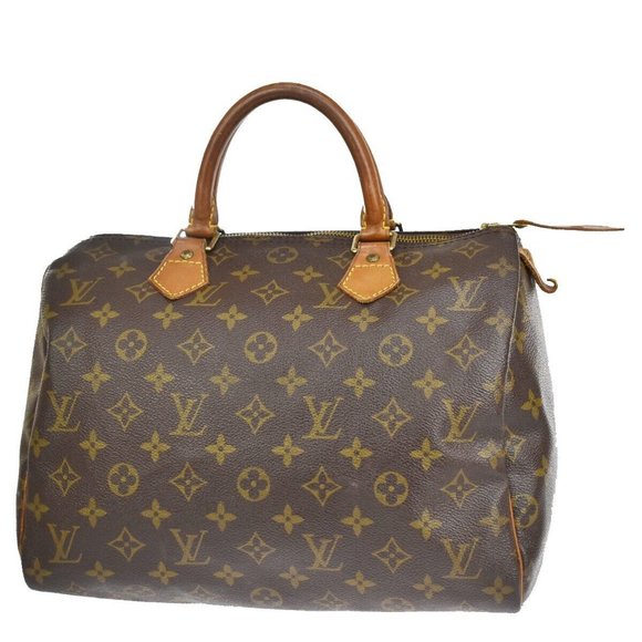 LOUIS VUITTON Speedy 30 Travel Hand Bag Monogram Leather Brown M41526 31YA127 - Picture 1 of 15